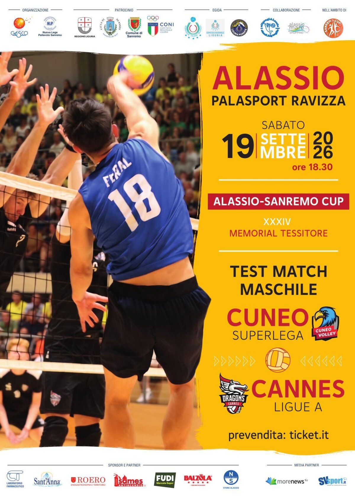 Test Match Serie A Cuneo - Cannes